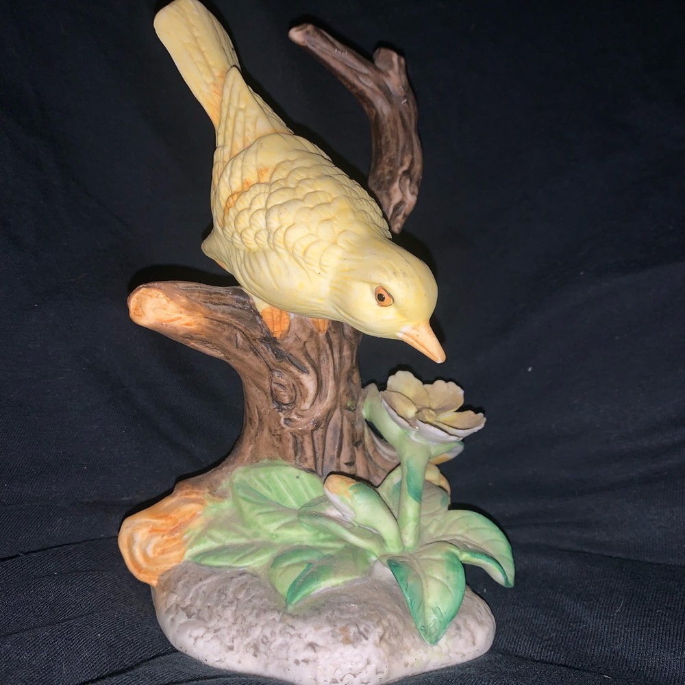Vintage Ceramic Yellow Bird Figurine